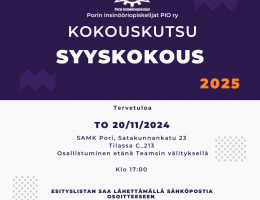 SYKO 2025 kokouskutsu