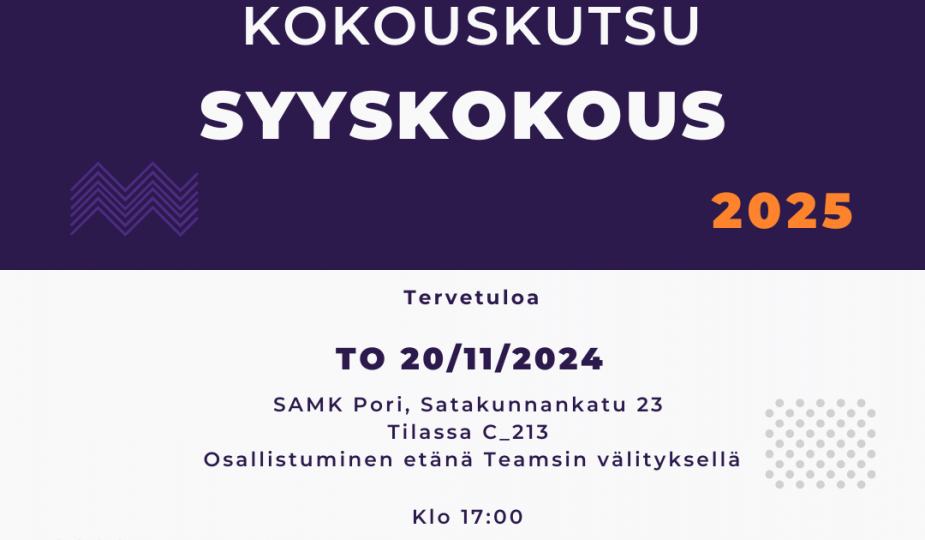 SYKO 2025 kokouskutsu